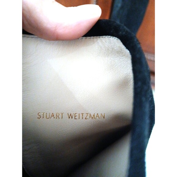 NWOT STUART WEITZMAN ELOISE Women Size 10.5M Over the Knee Jet Black Suede Boots - Picture 9 of 10